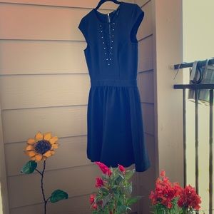 🌹Black cap sleeve dress